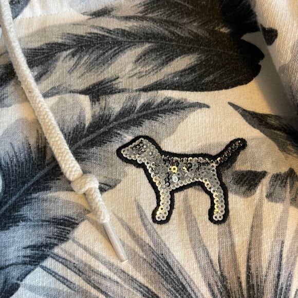 Victoria Secret PINK Blink Logo Women's Embroidery Sequined Hoodie Size Large - Picture 4 of 11